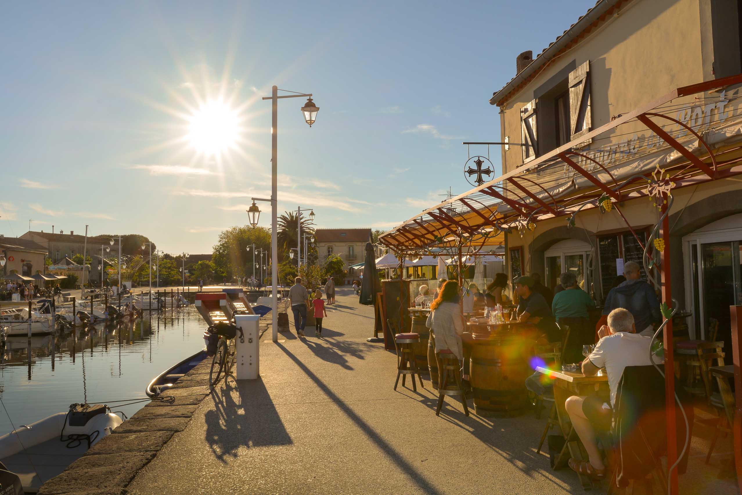 Gezellige haven van Marseillan